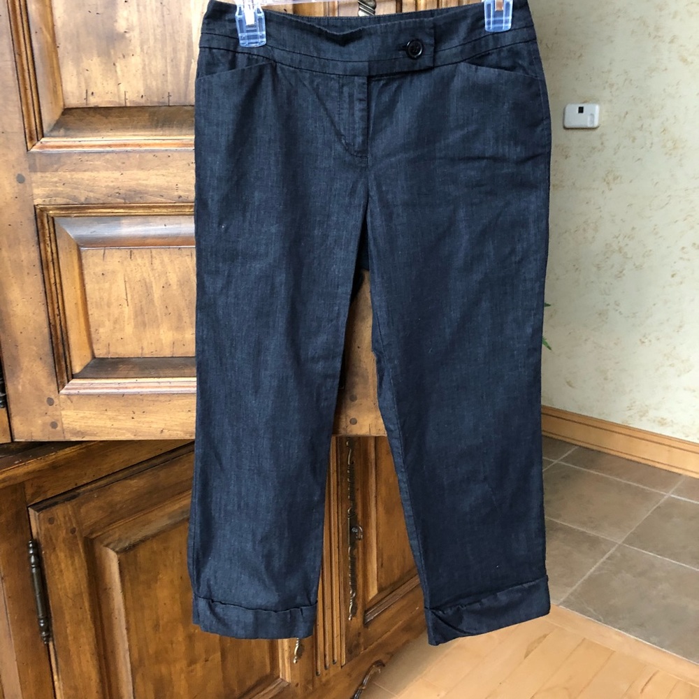 Ann Taylor blue stretch signature crop capri pant